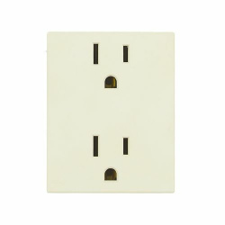 Simon Tomacorriente 82424-41, 2 Enchufes, 127V, 15A, Marfil 