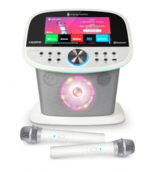 Singing Machine Bocina ISM9022, Bluetooth, Alámbrico/Inalámbrico, 50W RMS, USB, Blanco 
