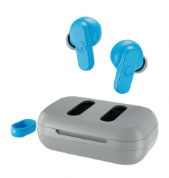 Skullcandy Audífonos Intrauriculares con Micrófono Dime, Inalámbrico, Bluetooth, Micro USB, Gris/Azul 
