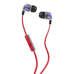 Skullcandy Audífonos Intrauriculares con Micrófono Smokin Buds 2, Alámbrico, 1.2 Metros, 3.5mm, Negro/Rojo 