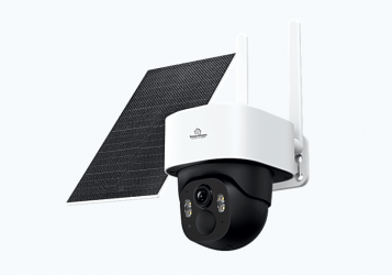 SmartHome by Epcom Cámara de Seguridad IP PTZ para Exteriores SCAM2PTP4G, Inalámbrico, 2560 x 1440 Pixeles, Día/Noche, Incluye Panel Solar 