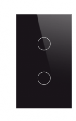 SmartHome by Epcom Interruptor de Luz Inteligente SH412W4K, 2 Botones, Wi-Fi, Negro 