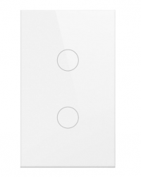 SmartHome by Epcom Interruptor de Luz Inteligente SHS412WWH, 2 Botones, Wi-Fi, Blanco 