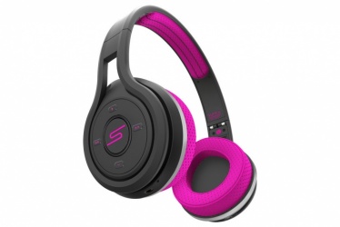 SMS Audio Audífonos Deportiva SYNC by 50, Bluetooth, Inalámbrico, 3.5mm, Negro/Rosa 