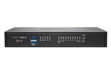 Firewall SonicWall TZ670, Alámbrico, 8 x RJ-45, 2 x SFP+, 1500 Mbit/s 