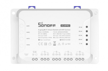 Sonoff Interruptor de Luz Inteligente 4CH PRO R3, Wi-Fi, Blanco 