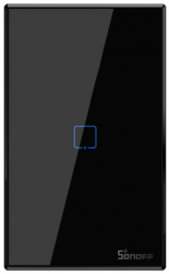 Sonoff Interruptor de Luz Inteligente T3US1C, 1 Botones, Wi-Fi, Negro 