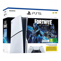 Sony PlayStation 5 Slim Digital Edition Fortnite Cobalt Star 1TB, Wi-Fi, Negro/Blanco 