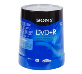 Sony Torre de Discos Virgenes para DVD, DVD+R, 16x, 4.7GB, 100 Piezas 