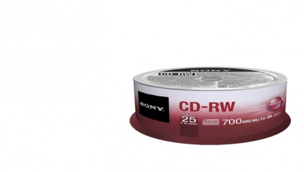 Sony Torre de Discos Virgenes para CD, CD-RW, 4x, 25 Piezas 