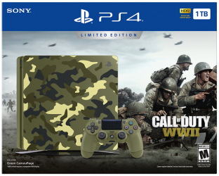 Sony Consola PlayStation 4 Slim Edición Limitada Call of Duty: WWII, 1TB, WiFi 