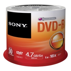 Sony Torre de Discos Virgenes para DVD, DVD-R, 16x, 50 Discos (50DMR47SP) 