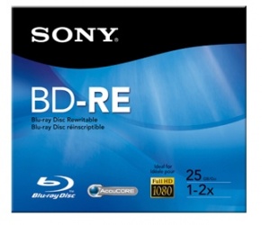 Sony Disco Vírgen para Blu-Ray, BD-RE, 2x, 25GB, 1 Disco 