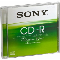 Sony Disco Virgen para CD, CD-R, 52x (CDQ80) 