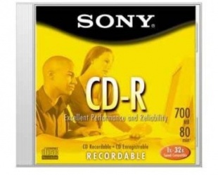 Sony Disco Virgen para CD, CD-R, 48x, 700MB, Paquete 10 Slim Case 