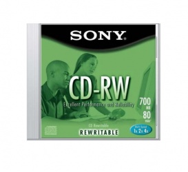 Sony Disco Virgen para CD, CD-RW, 700 MB, 1 Disco 