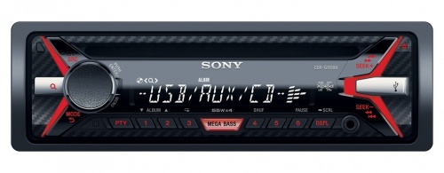 Sony Receptor Multimedia con USB CDX-G1150U, 55W, CD/MP3, Negro 