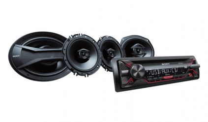 Sony Autoestéreo CXSG124SU/Q1 E, 4 x 55W, MP3/CD/AUX, USB, Negro 