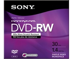 Sony Disco Virgen para Mini-DVD, DVD-RW, 1x, 1 Disco (DMW30R2H) 