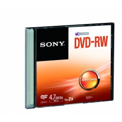 Sony Disco Virgen para DVD, DVD-RW, 2x, 1 Disco (DMW47SS) 