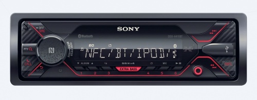 Sony Autoestéreo DSX-A410BT, Formatos de Audio MP3/WMA/FLAC, USB, Negro 