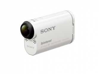 Cámara de Video Sony Action Cam HDR-AS100V con WiFi y GPS, 1920 x 1080 Pixeles, Blanco 
