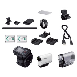 Cámara de Video Sony Action Cam AS200V con WiFi y GPS, 8.8MP, Blanco 