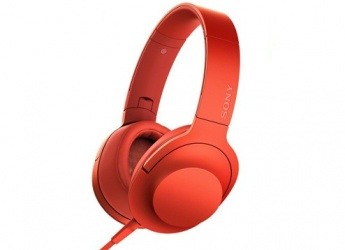 Sony Audífonos Pleglable h.ear on MDR-100AAP, Alámbrico, 1.2 Metros, 3.5mm, Rojo 