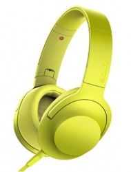 Sony Audífonos Pleglable h.ear on MDR-100AAP, Alámbrico, 1.2 Metros, 3.5mm, Amarillo 