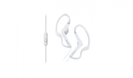 Sony Audífonos Intrauriculares Deportivos con Micrófono MDR-AS210AP, Alámbrico, 1.2 Metros, 3.5mm, Blanco 