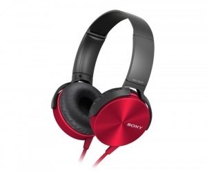 Sony Audífonos MDR-XB450AP, Alámbrico, 1.2 Metros, Rojo 