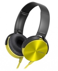 Sony Audífonos MDR-XB450AP, Alámbrico, 1.2 Metros, Amarillo 