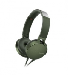 Sony Audífonos con Microfono Extra Bass XB550AP, Alámbrico, 1.2 Metros, Verde 