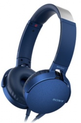 Sony Audífonos con Microfono Extra Bass XB550AP, Alámbrico, 1.2 Metros, Azul 