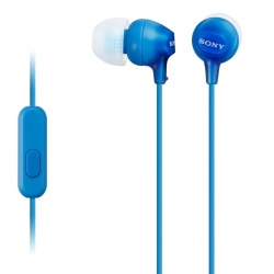 Sony Audífonos Intrauriculares con Micrófono MDREX14AP, Alámbrico, 1.2 Metros, 3.5mm, Azul 