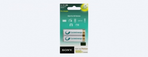 Sony Pilas AA Recargables, 2100mAh, 2 Piezas 