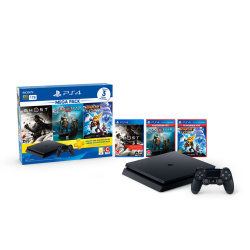 Sony PlayStation 4 1TB, WiFi, HDMI, Negro — Incluye Ghost of Tsushima, God of War y Ratchet, Clank, PS Plus 