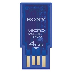 Memoria USB Sony USM4GH Micro Vault Tiny, 4GB, USB 2.0, Azul 