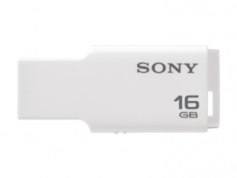 Memoria USB Sony Micro Vault, 16GB, USB 2.0, Blanco (USM16GM/W) 