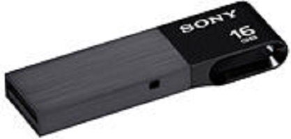 Memoria USB Sony USM-W (B), 16GB, USB 2.0, Negro 