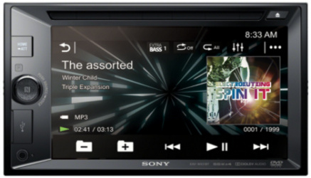 Sony Autoestéreo XAV-W651BT, MP3/CD/AUX, Bluetooth, Negro 