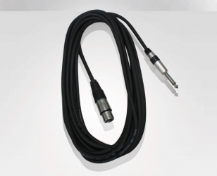 Soundtrack Cable para Micrófono XLR Hembra - 6.3mm Macho, 6 Metros, Negro 