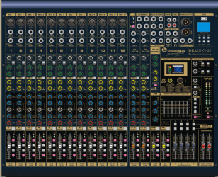 ﻿Soundtrack Mezcladora Pasiva DRAGON-20, 20 Canales, Bluetooth, XLR/6.3mm, Azul 