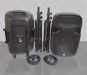 Soundtrack Kit de Bafles SAT-15, Alámbrico, 300W RMS, XLR, Negro 