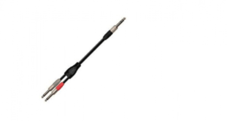 Soundtrack Adaptador de Audio 2x 6.35mm - 1x 6.35mm, 90cm, Negro 