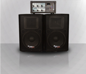 Soundtrack Mezcladora SHA-106BT, 6 Canales, Bluetooth, USB, 200W, Negro — Incluye 2 Baffles 
