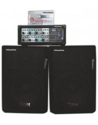 Soundrack Mezcladora Amplificada SHA-108BT, 8 Canales, 200W ― Incluye 2 Bafles 15