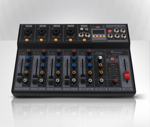 Soundtrack Mezcladora STUDIO-6KIT, 6 Canales, USB, 5W, Negro — Incluye Micrófono/Audífonos/Cables/Maletín 