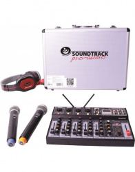 Soundtrack Mezcladora Pasiva Studio-7 Kit-W, 7 Canales, XLR/6.3mm ― Incluye 2 Micrófonos Inalámbricos y Audífonos 