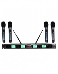 Soundtrack Sistema de Micrófonos STW-404HH, UHF, Negro 